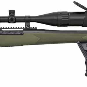 Mossberg 28122 Patriot Night Train 300 Win Mag Caliber with 3+1 Capacity, 24" Barrel, Matte Blued Metal Finish, OD Green Stock Right Hand Includes 6-24x50mm Scope & Bipod
