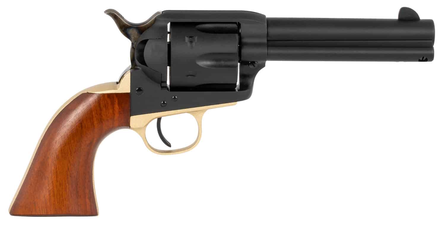 Taylors & Company 550430 Old Randall 357 Mag Caliber with 4.75" Barrel, 6rd Capacity Cylinder, Overall Blued Finish Steel & Walnut Navy Size Grip