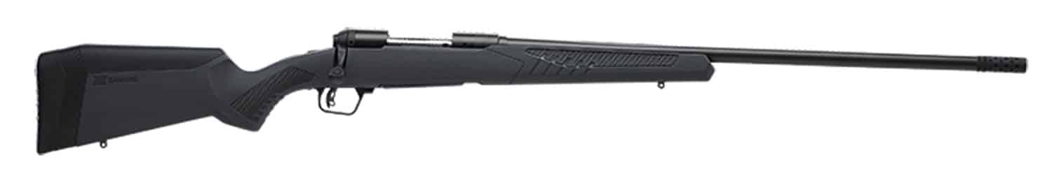 Savage Arms 57495 110 Long Range Hunter Full Size 300 PRC 5+1 26" Matte Black Threaded Barrel, Matte Black Drilled & Tapped Carbon Steel Receiver, Adj AccuStock Matte Gray Synthetic Stock, Right Hand