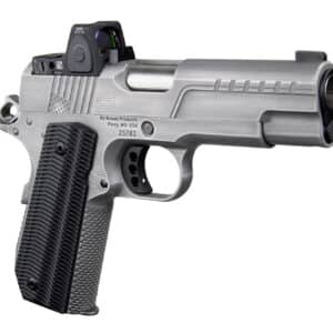 Ed Brown FX2SS FX2 45 ACP 7+1 4.25" Recessed Crown Barrel, Stainless Steel Engraved American Flag/Serrated Slide, Stainless Steel Frame, Trijicon RMRcc 3.25 MOA Sight