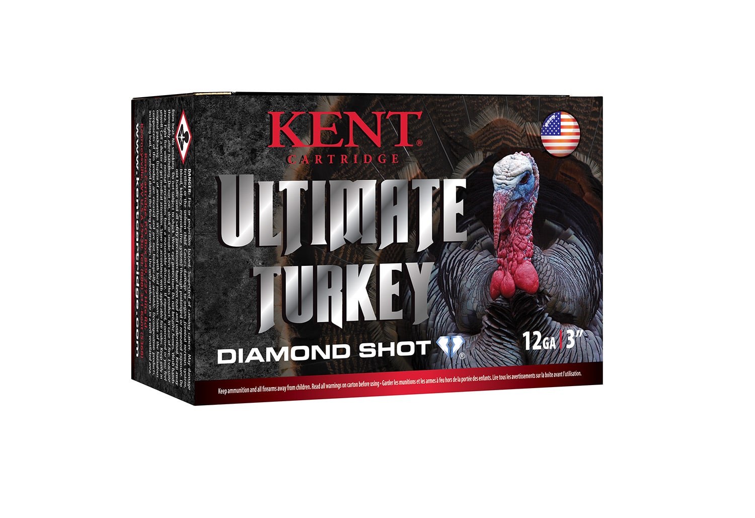 Kent Cartridge C123TK504 Ultimate Turkey 12Gauge 3" 1 3/4oz 4Shot 10 Per Box/10 Case