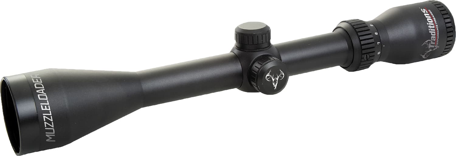 Traditions A1143RIR Muzzleloader Scope 3-9x 40mm Matte Finish Illuminated Range Finding Reticle