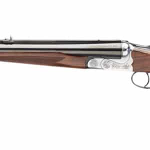 Rizzini USA 7001416 Rhino Express Full Size 416 Rigby 2rd 23" Gloss Blued Steel Barrel, Coin Anodized Silver Engraved Steel Receiver, Oiled Turkish Walnut Fixed w/Pistol Grip Wood Stock, Ambidextrous