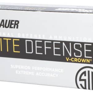 Sig Sauer E9MMA250 Elite Performance  9mmLuger 124gr V-Crown Jacketed Hollow Point 50 Per Box/10 Case
