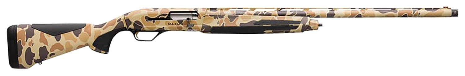 Browning 011740204 Maxus II 12 Gauge 3.5" 4+1 (2.75") 28" Barrel, Full Coverage Vintage Tan Camo, Trimmable Synthetic Stock w/Overmolded Grip Panels, SoftFlex Cheek Pad