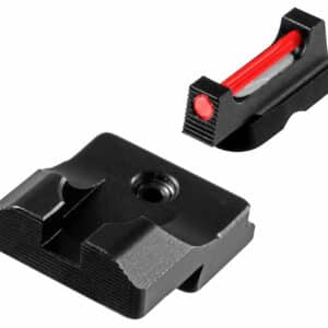 TruGlo TGTG132CZ Fiber-Optic Pro  Red/Fiber Optic Front Sight-Black/Blank Optic Rear Sight CZ 75