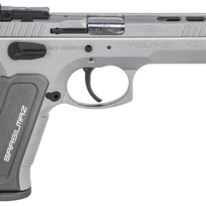 SAR USA K12STSPX K12 Sport X 9mm Luger 17+1 4.70" Stainless Target Crown Barrel, Matte Stainless Steel Ported/Serrated Slide, Matte Stainless Steel Frame w/Beavertail, Gray Polymer Grip, Right Hand