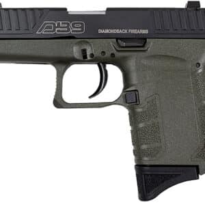 Diamondback DB0200P101 DB9 Gen4 Micro-Compact Frame 9mm Luger 6+1, 3.10" Stainless Steel Barrel, Black Nitride Serrated Stainless Steel Slide, OD Green Polymer Frame & Grip