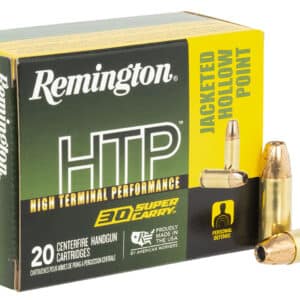 Remington Ammunition R20019 HTP 30SuperCarry 100gr Jacketed Hollow Point 20 Per Box/10 Case