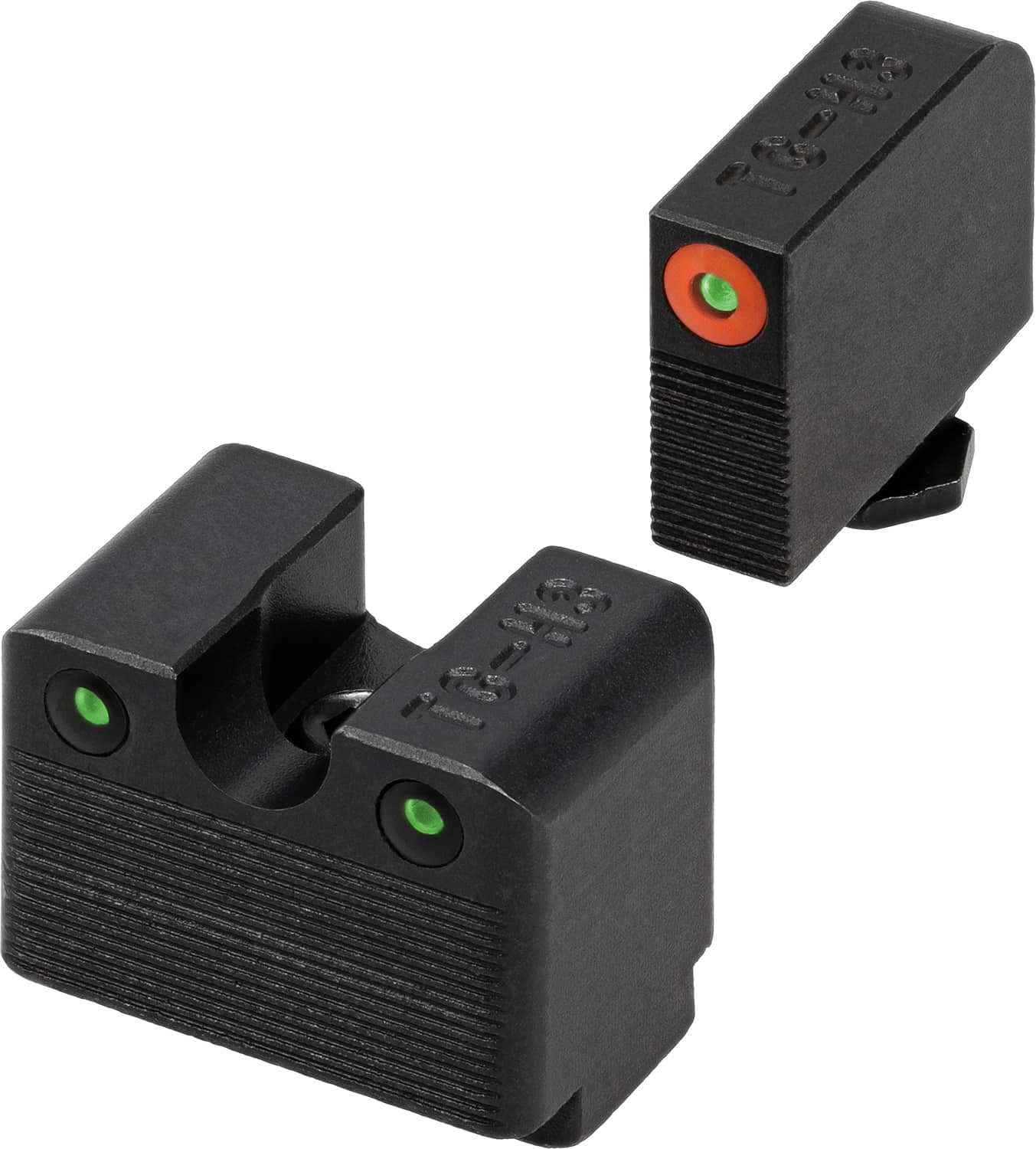 TruGlo TGTG231G3MC Tritium Pro Black | Green Tritium Orange Outline Front Sight Green Tritium Rear Sight