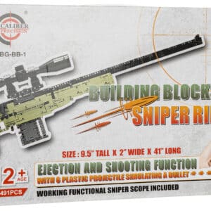 Caliber Gourmet CGBBB1 Sniper Building Blocks  Black/Green Plastic 41" Long 1491 Pieces