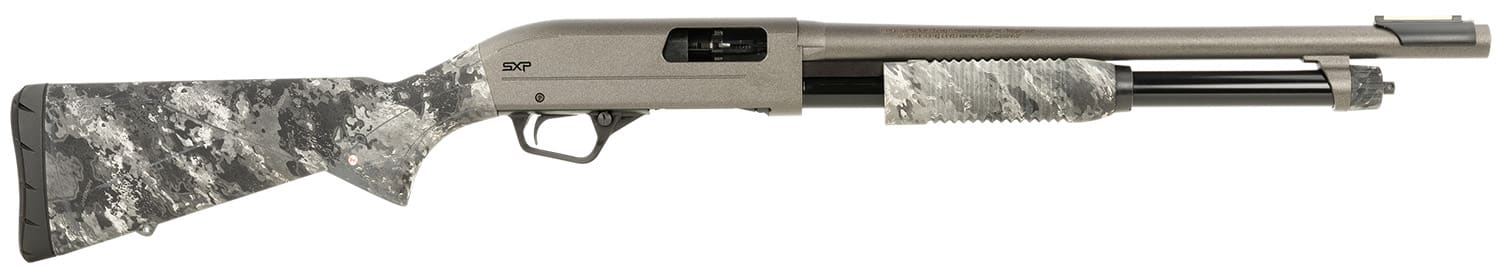 Winchester Repeating Arms 512450695 SXP Hybrid Defender 20 Gauge 3" Chamber 5+1 (2.75") 18", Gray Barrel/Rec, TrueTimber Midnight Synthetic Furniture, Fiber Optic Front
