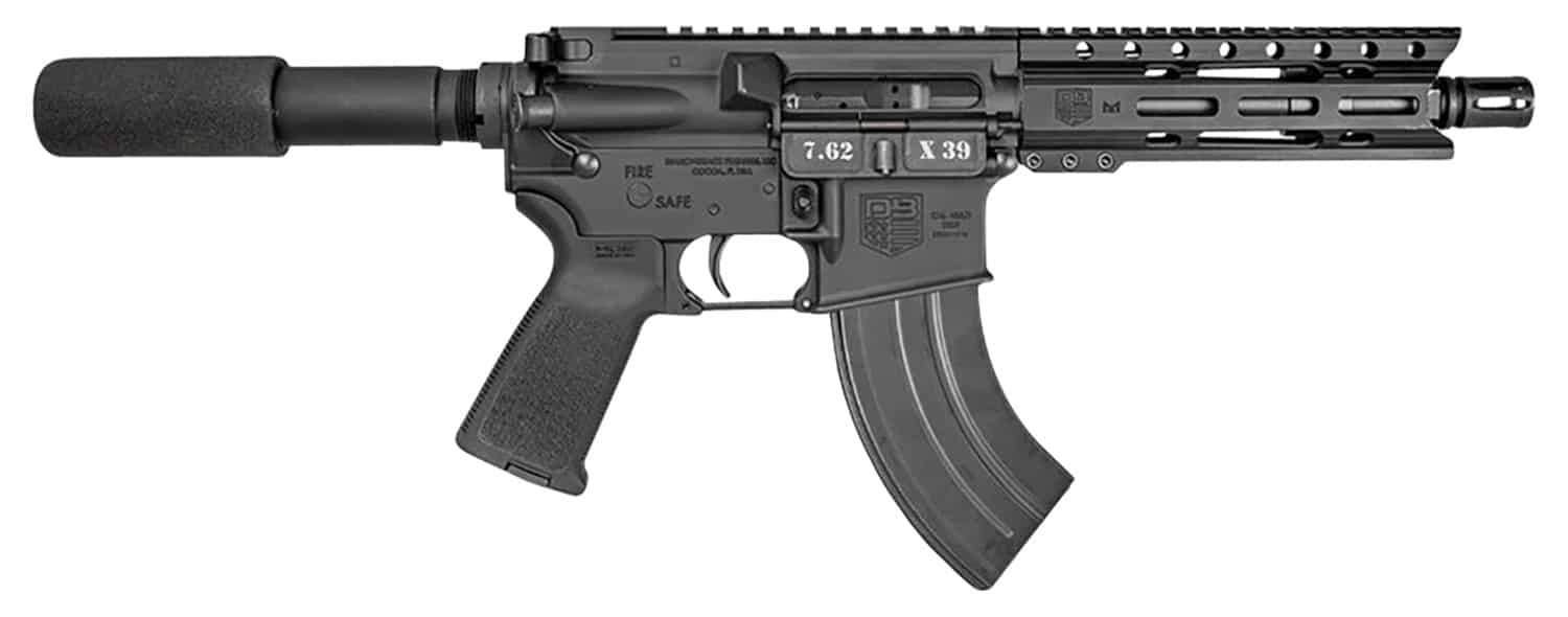Diamondback DB1912O001 DB15 7.62x39mm 28+1 7", Black, Carbon Lower, 6" M-LOK Handguard, Padded Buffer Tube, Magpul Grip
