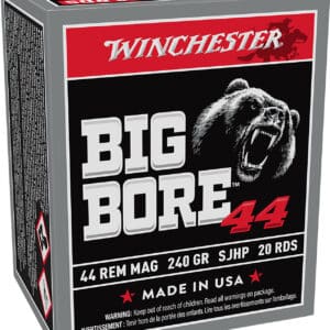 Winchester Ammo X44MBB Big Bore 44RemMag 240gr Semi Jacketed Hollow Point 20 Per Box/10 Case