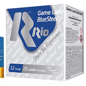 Rio Ammunition GLBS325 Game Load BlueSteel  12Gauge 2.75" 1 1/8oz 5Shot 25 Per Box/10 Case