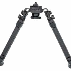FAB Defense FXSPIKEB Spike Precision Bipod 7.09"- 11.42" Adj., Rotating & Tilting, Rubber Feet, Includes Leg Extensions, Picatinny Rail Compatible Black Polymer & Aluminum