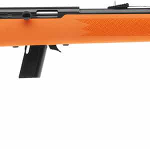 Savage Arms 40220 64 F Full Size 22 LR 10+1 21" Matte Black Carbon Steel Barrel, Matte Black Grooved Carbon Steel Receiver, Orange Fixed Synthetic Stock, Right Hand