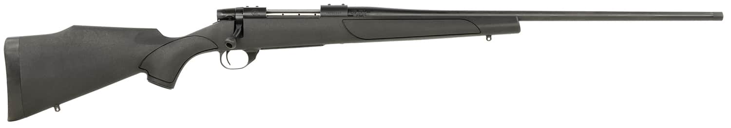 Weatherby VTX257WR4T Vanguard Obsidian 257 Wthby Mag 3+1 24" Blued #2 Contour Threaded Barrel, Blued Drilled & Tapped Steel Receiver, Black Monte Carlo Synthetic Stock