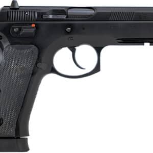CZ-USA 89352 CZ 75 SP-01 Full Size Frame 9mm Luger 19+1 4.60" Black Steel Barrel, Black Steel Serrated Slide, Black Polycoat Steel Frame w/Beavertail & Picatinny Rail, Black Rubber Grip, Right Hand