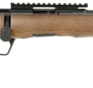 Savage Arms 70817 B Series Timber 17 HMR 10+1 18" Matte Black Threaded Barrel, Matte Black Picatinny Rail Steel Receiver, Woodgrain Fixed Thumbhole Stock