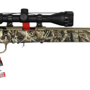 Savage Arms 90757 93 XP 22 WMR 10+1 21" Coyote Tan Cerakote Button-Rifled Barrel & Drilled & Tapped Steel Receiver, Brush Camouflage Fixed Synthetic Stock, Weaver 3-9x40mm