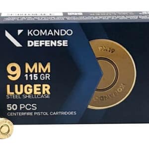 Dickinson LLC BRASS/STL9mm Luger 115gr Full Metal Jacket 50 Per Box/20 Case