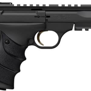 Browning 051602490 Buck Mark Black Label URX 22 LR 10+1 5.50" Matte Blued Contoured Barrel, Matte Black Serrated Slide, Matte Black Aluminum Frame w/Picatinny Rail, Black UFX Overmolded Grip