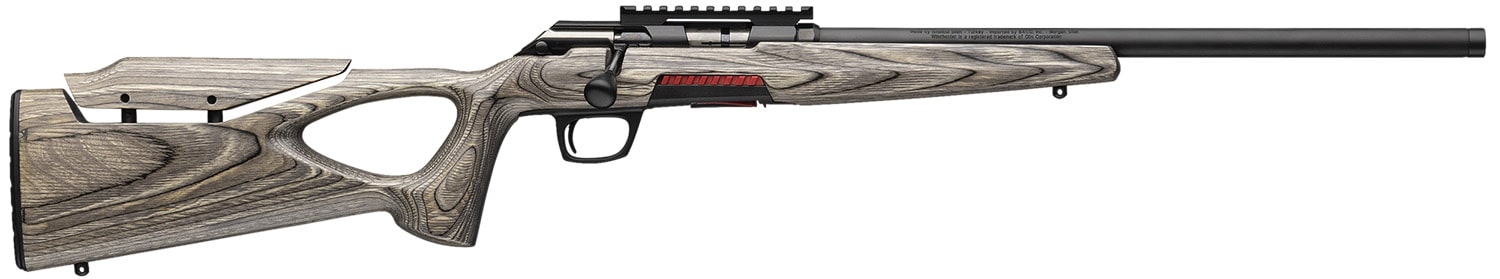 Winchester Repeating Arms 525227102 Xpert Target 22 LR 10+1 18" Matte Black Threaded Bull Barrel, Matte Black Picatinny Rail Steel Receiver, Gray Adj Comb & LOP Thumbhole Laminate Stock