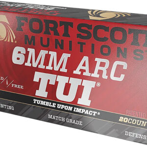 Fort Scott Munitions 6ARC-090-SCV2 Tumble Upon Impact (TUI)  6ARC 90gr Solid Copper Spun 20 Per Box/10 Case