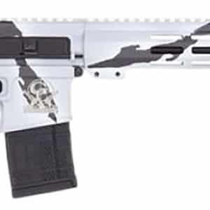 Great Lakes Firearms GL15223PSNO AR-15  223 Wylde 30+1 16" Black Nitride Threaded Barrel, Pursuit Snow Cerakote Aluminum Receiver w/Picatinny Rail, M-LOK Handguard, Black Polymer Stock, Mil-Spec Grip