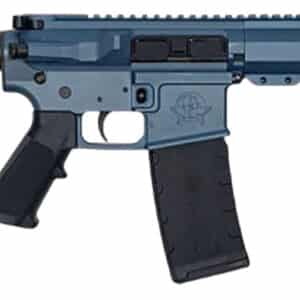 Great Lakes Firearms GL15223SSPBBLU AR-15  223 Wylde 30+1 7.50" Black Nitride Threaded Barrel, M-LOK Handguard, Blue Titanium Cerakote Aluminum Receiver w/Picatinny Rail, Black Polymer Mil-Spec Grip