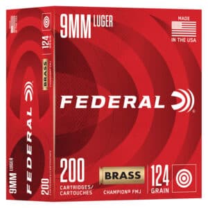 Federal C9124A200   9mmLuger 124gr Full Metal Jacket 200/Box