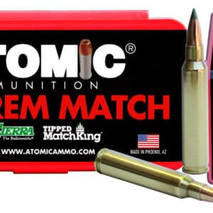 Atomic Ammunition 00452 Rifle Match 223Rem 77gr Tipped MatchKing 50 Per Box/10 Case