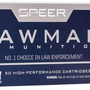 Speer 53826 Lawman Training Clean-Fire 9mmLuger 147gr Total Metal Jacket Flat Nose 50 Per Box/20 Case