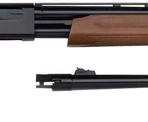 Mossberg 54282 500 Combo Full Size 20 Gauge Pump 3" 5+1 Blued 26" Slugster/24" Fully-Rifled Barrels, Blued Steel Receiver, Fixed Wood Stock, Right Hand, Fully Rifled Bore Barrel