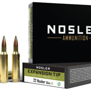 Nosler 40140 E-Tip Lead Free 22Nosler 55gr E Tip Lead Free 20 Per Box/10 Case