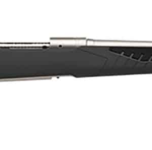 Savage Arms 57049 110 Storm Full Size 338 Win Mag 3+1 24" Matte Stainless Button-Rifled Barrel, Matte Drilled & Tapped Stainless Steel Receiver, AccuStock Matte Gray Synthetic Stock, Right Hand