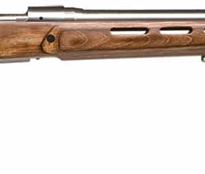 Savage Arms 18517 12 BTCSS Full Size 204 Ruger 4+1 26" Matte Stainless Heavy Fluted Barrel, Matte Stainless Steel Receiver Drilled & Tapped, Satin Brown Thumbhole Laminate Stock, Right Hand