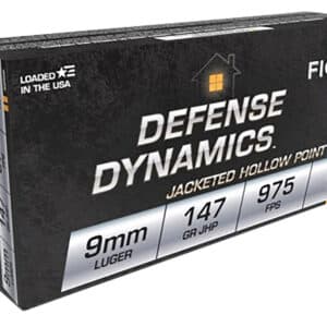 Fiocchi 9APDHP Defense Dynamics  9mmLuger 147gr Jacketed Hollow Point 50 Per Box/20 Case