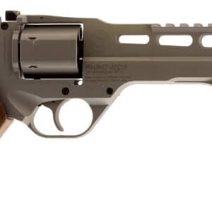 Chiappa Firearms CF340249 Rhino 60SAR *CA Compliant 357 Mag 6 Shot 6" Nickel-Plated Steel Barrel & Cylinder, Nickel-Plated Aluminum Frame & Barrel Shroud, Picatinny Rails, Walnut Grip