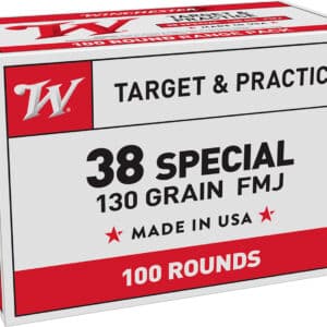 Winchester Ammo USA38SPVP USA Value Pack 38Special 130gr Full Metal Jacket 100 Per Box/5 Case