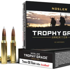 Nosler 60042 Trophy Grade  7mm-08Rem 140gr Nosler AccuBond 20 Per Box/10 Case