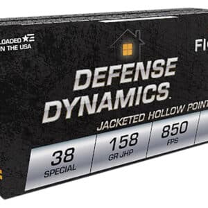 Fiocchi 38B Defense Dynamics  38Special 158gr Jacketed Hollow Point 50 Per Box/20 Case