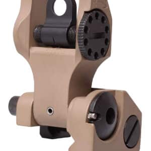 Troy Ind SSIGFBSROFT00 Rear Folding BattleSight Round  Flat Dark Earth Folding for AR-15