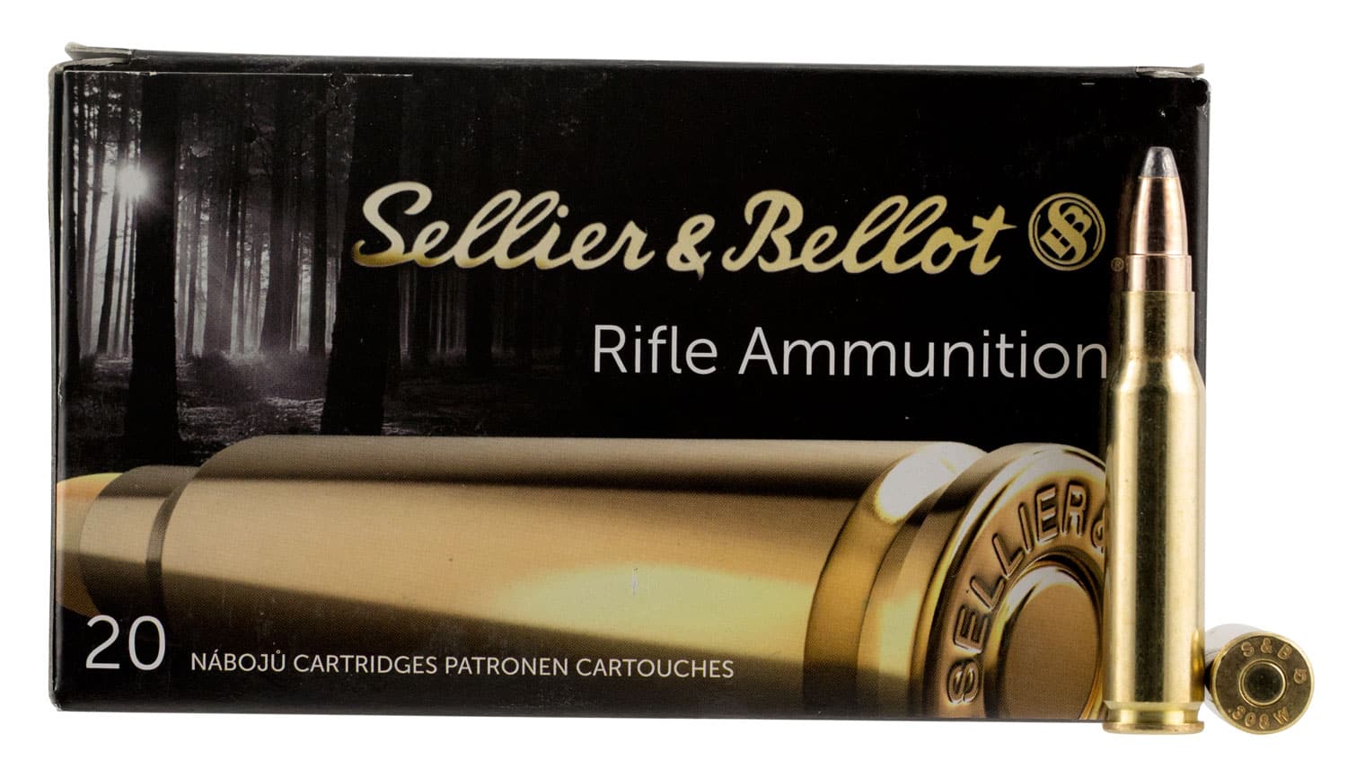 Sellier & Bellot SB308F Rifle 308Win 180gr Soft Point Cut Through Edge 20 Per Box/25 Case