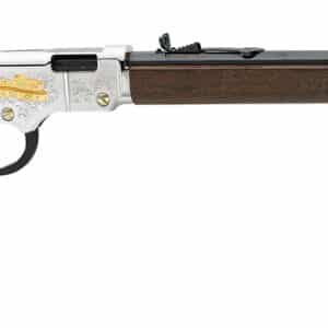 Henry H004AF Golden Boy American Farmer Tribute 22 Short Caliber with 16 LR/21 Short Capacity, 20" Octagon Barrel, Nickel-Plated Metal Finish & American Walnut Stock Right Hand