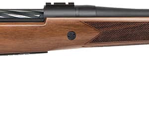 Mossberg 27841 Patriot Full Size 22-250 Rem 5+1 22" Matte Blued Fluted Barrel, Drilled & Tapped Matte Blued Stainless Steel Receiver, Walnut Fixed Stock, Right Hand