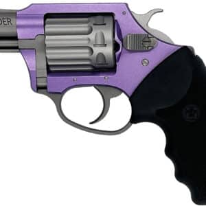 Charter Arms 52340 Pathfinder Lavender Lady Small Frame 22 WMR 8rd 2" Stainless Steel Barrel, Lavender Aluminum Frame, Stainless Cylinder, Black Finger Grooved Rubber Grip, Exposed Hammer