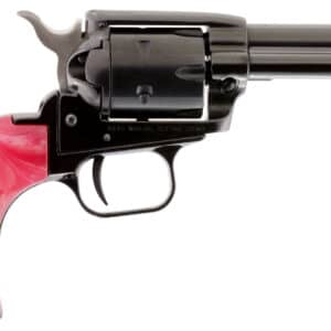 Heritage Mfg RR22MB3BHPNK Rough Rider 22 LR/22 WMR 6 Shot, 3.50" Black Steel Barrel, Black Zinc Alloy Frame, Black Cylinder, Pink Pearl Grip, Hammer/Thumb Safety, Exposed Hammer