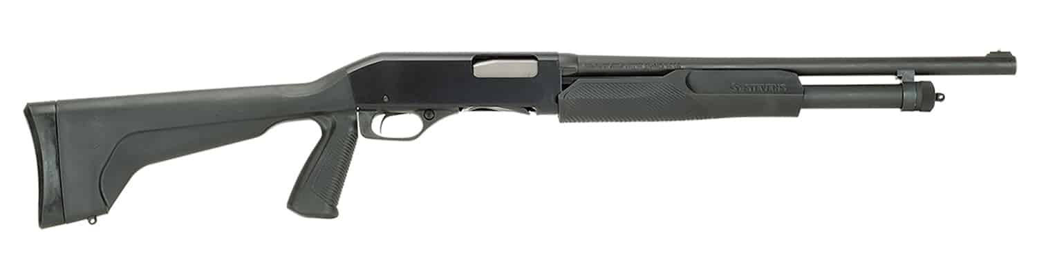 Stevens 22438 320 Security 20 Gauge 3" 5+1 18.50" Matte Blued Carbon Steel Barrel, Black Fixed Pistol Grip Stock Ambidextrous, Bead Sight